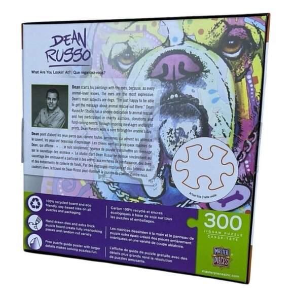 Dog Bulldog Jigsaw Puzzle EZ Grip Masterpieces New Sealed Box 24 x 18 - Picture 8 of 16